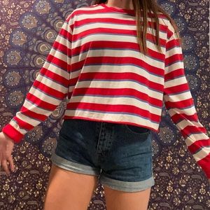 Red stripped shirt